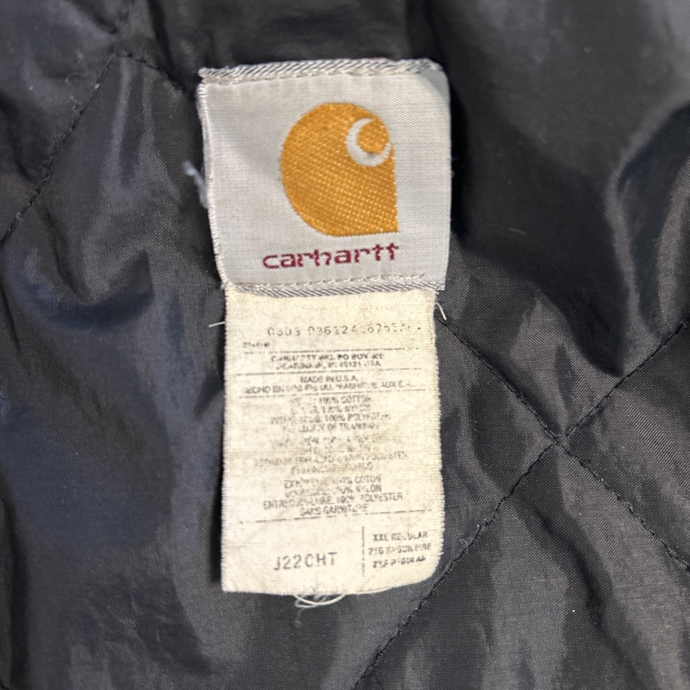 Carhartt J22-CHT Brown Vintage Mens XXL Arctic Jacket Corduroy Collar Distressed - Picture 5 of 16